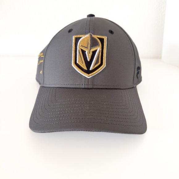NHL Vegas Golden Knights Hat with Embroided Logo and Fleury 29 Signature Grey - Picture 1 of 8